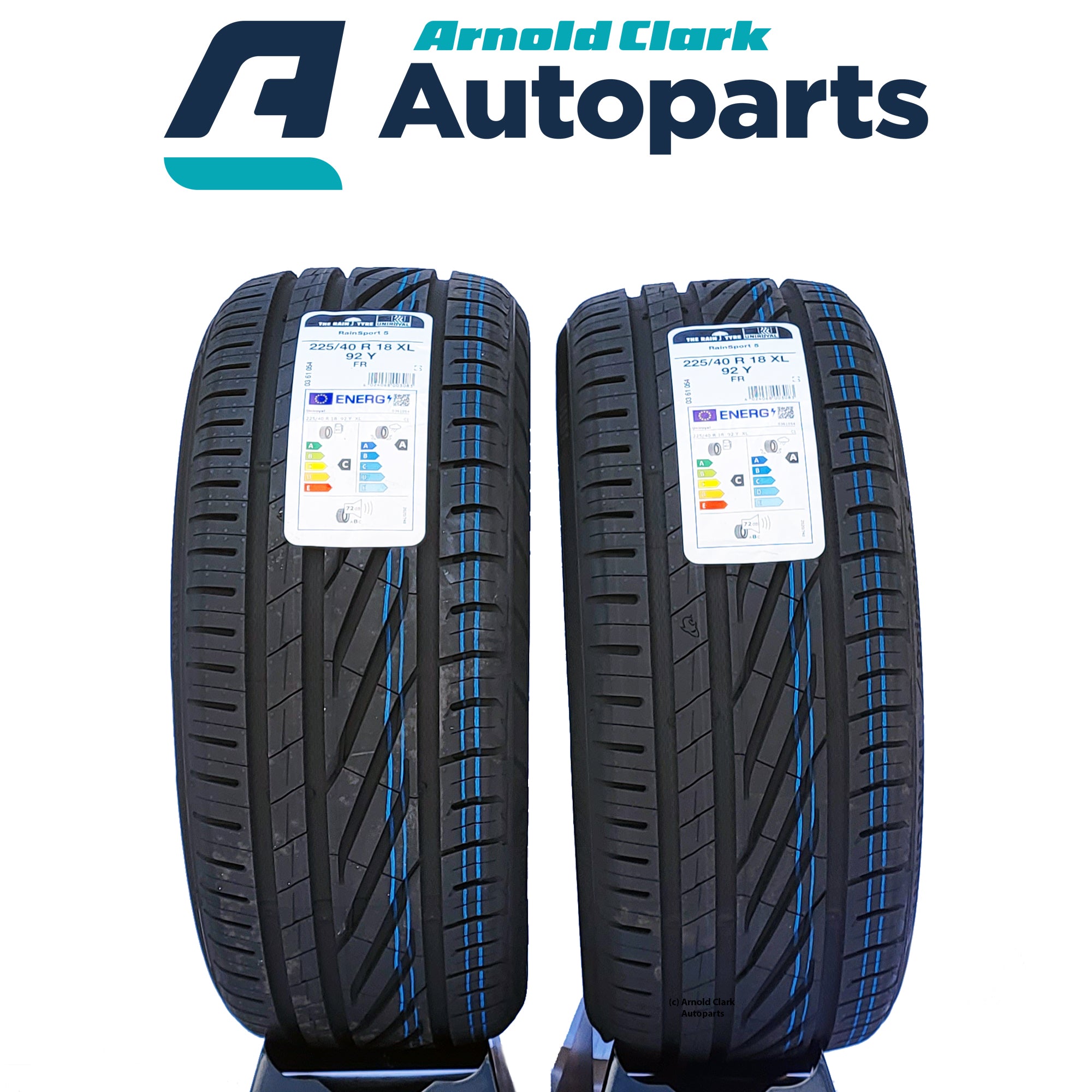 225 40 18 92Y Uniroyal RainSport 5 Tyres x2 Pair