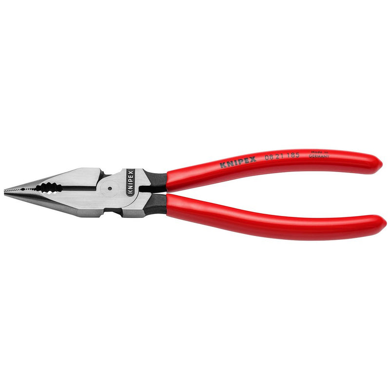 Draper KNIPEX 08 21 185 SB Needle-Nose Combination Pliers plastic coated black atramentized, 185mm