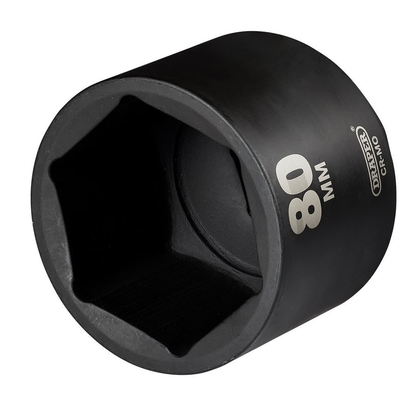 Draper HI-TORQ® Deep Impact Socket, 1" Sq. Dr., 80mm