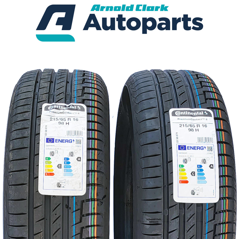 215 65 16 98H Continental Premium Contact 6 Tyres x2 Pair