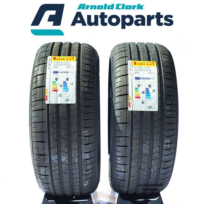 225 40 18 92Y Pirelli P-Zero (PZ4) Tyres x2 Pair