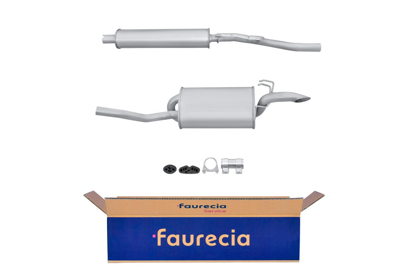 FAURECIA 8LD 366 029-631 Rear Muffler - Easy2Fit® Kit - fits HYUNDAI ATOS