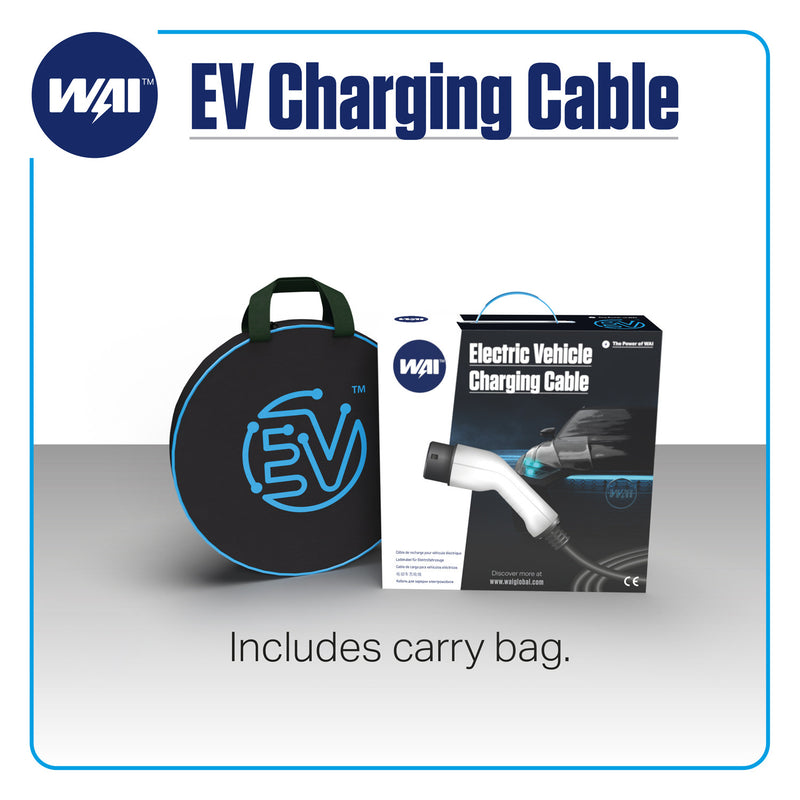 EV Charging Cable - Type 2 Female to Type 2 Male, Single Phase, 32 AMP