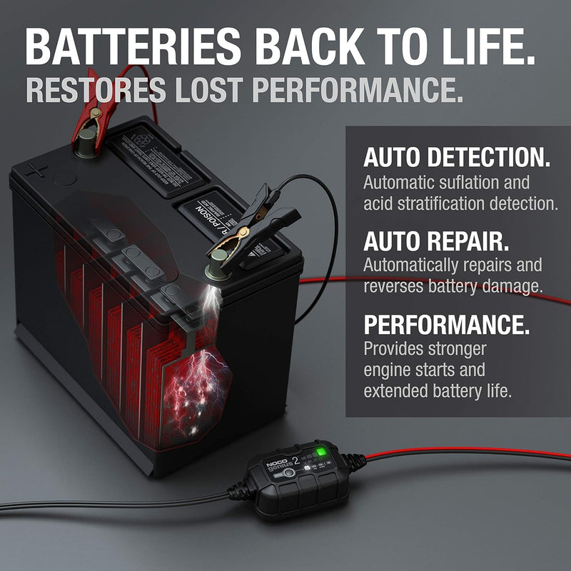 Noco 2A Smart Battery Charger - GENIUS2UK