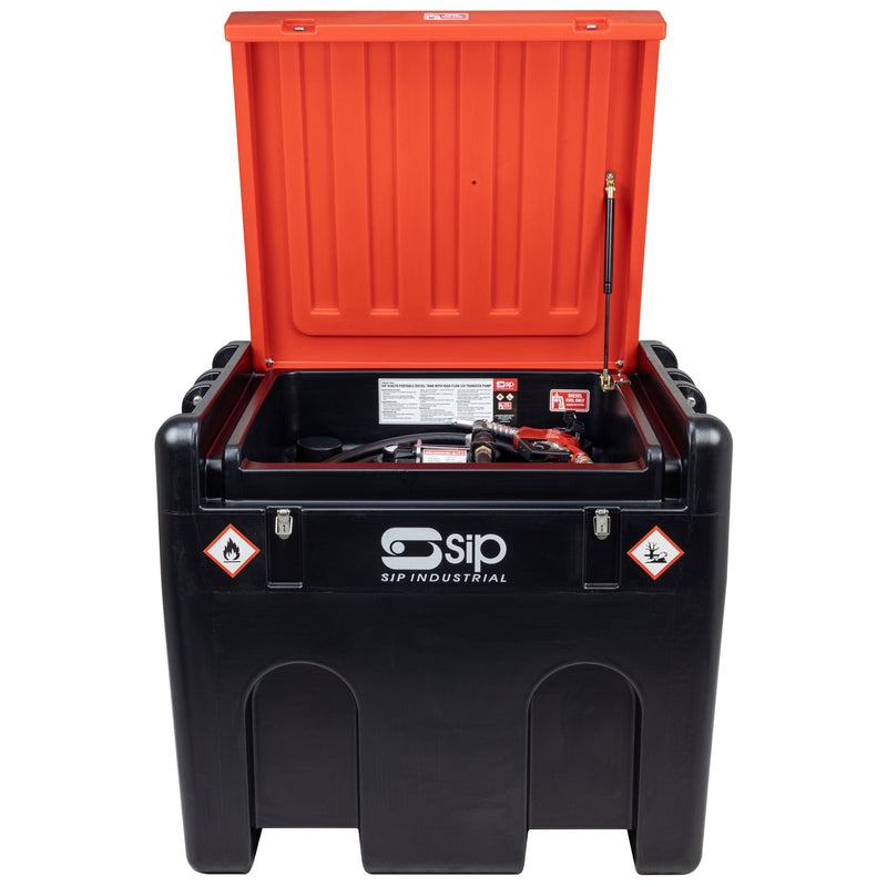 SIP 430ltr Portable Diesel Tank with High Flow 12v Transfer Pump