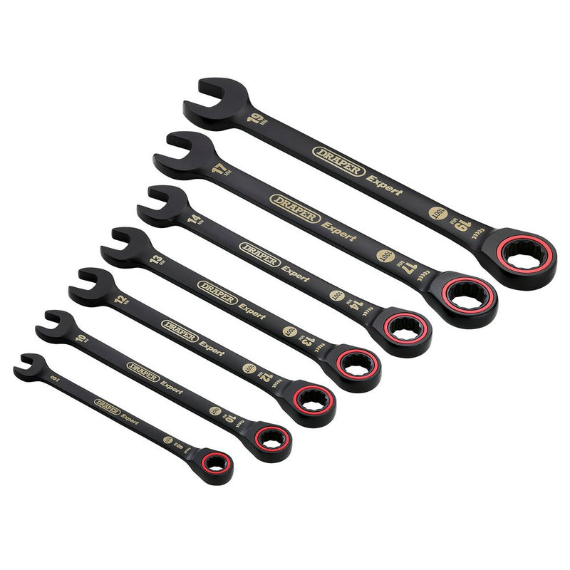 Draper 7Pc Ratcheting Spanner Set Bk - 3895