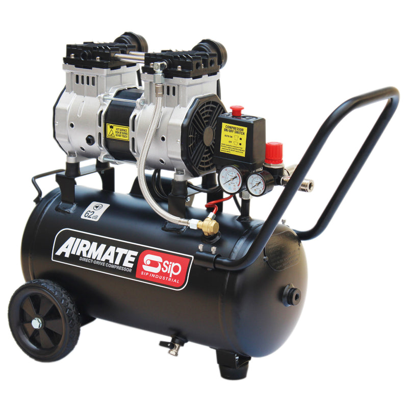 SIP DD 2hp 24ltr Low Noise Oil-Free Direct Drive Compressor