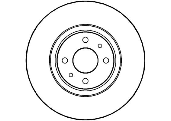 Disctech Brake Disc (Single) - Fits Abarth, Honda - ABD2061 - Front Axle