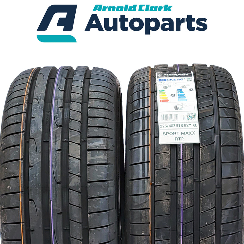 225 40 18 92Y Dunlop SP SportMaxx RT2 Tyres x2 Pair