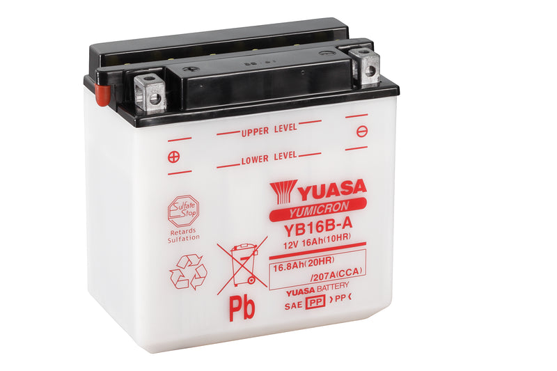 YB16B-A (DC) 12V Yuasa Yumicron Motorcycle Battery