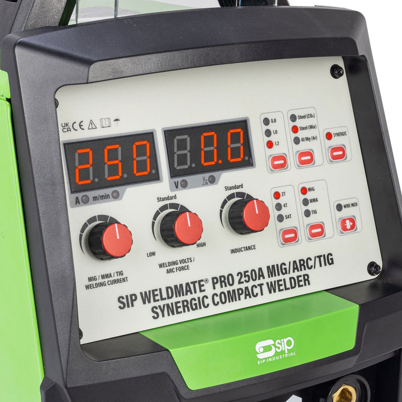 SIP WELDMATE® PRO 250A MIG/ARC/TIG Synergic Compact Welder