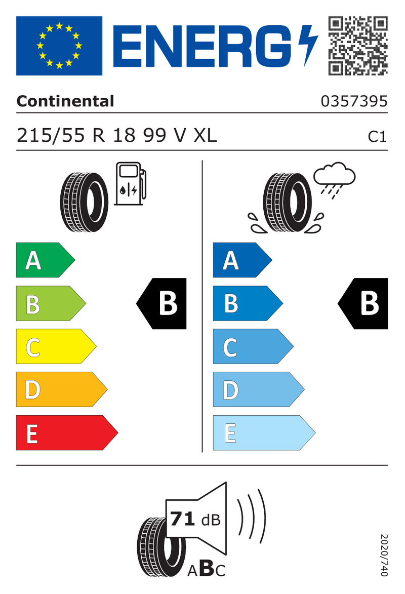 Continental 215 55 18 99V Eco Contact 5 XL