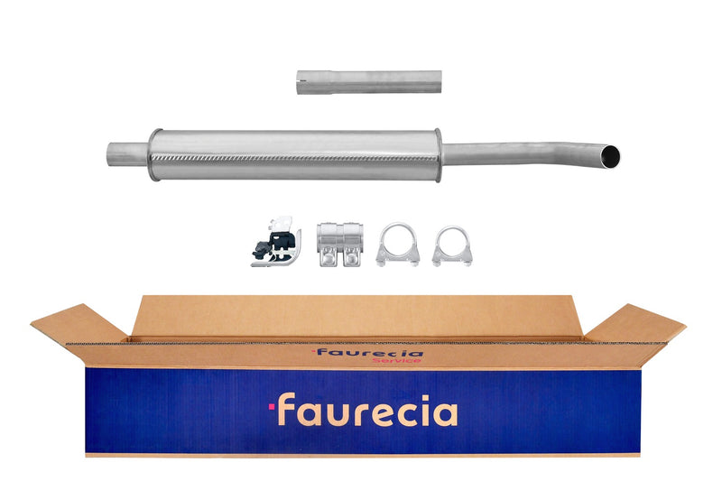 FAURECIA 8LC 366 025-961 Centre Muffler - Easy2Fit® Kit - fits SKODA FABIA I