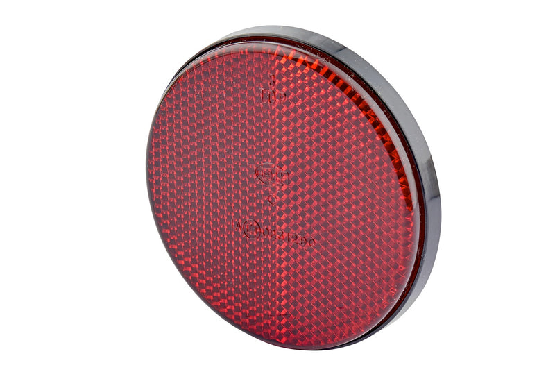 HELLA 8RA 002 016-111 Reflector - Lens Colour: Red - round - Bolted/mounting