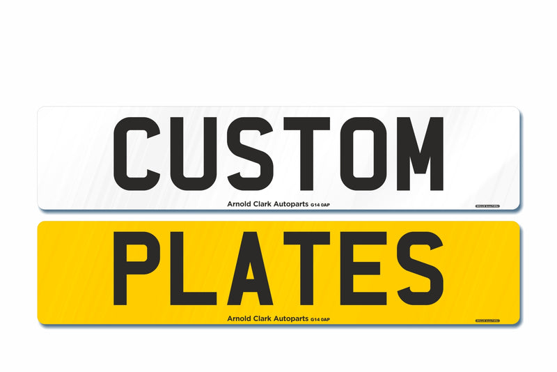 Finished Pair of Aluminium Number Plates 520 X 111|Standard