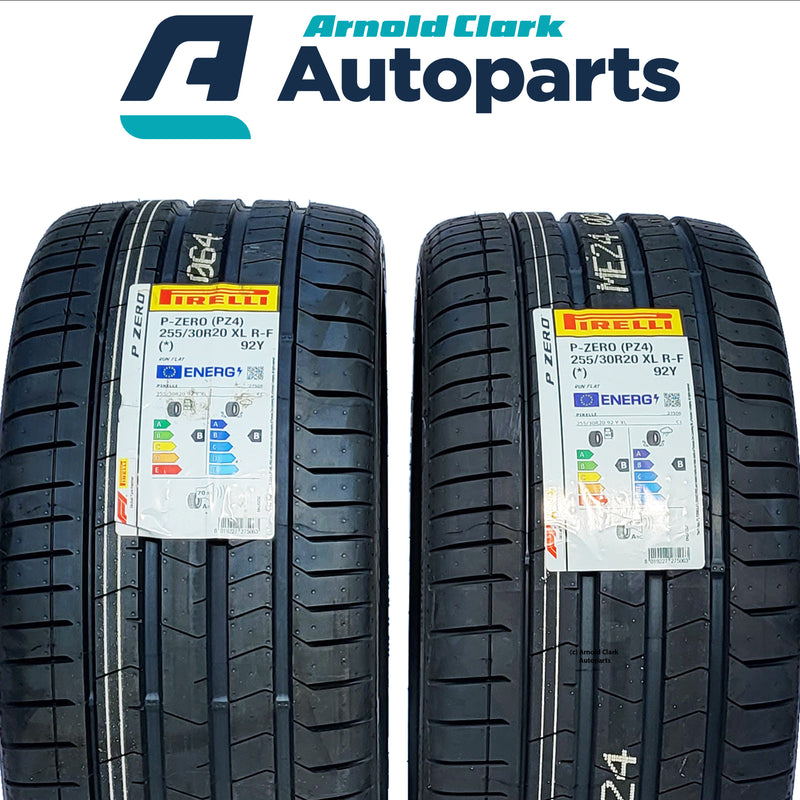 255 30 20 92Y Pirelli P-Zero (PZ4) Tyres x2 Pair