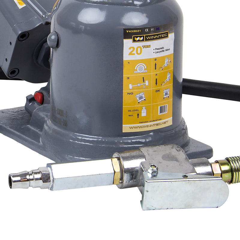 WINNTEC® 20 TON Low-Profile Air Bottle Jack