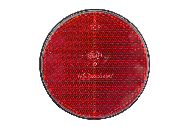 HELLA 8RA 002 016-111 Reflector - Lens Colour: Red - round - Bolted/mounting