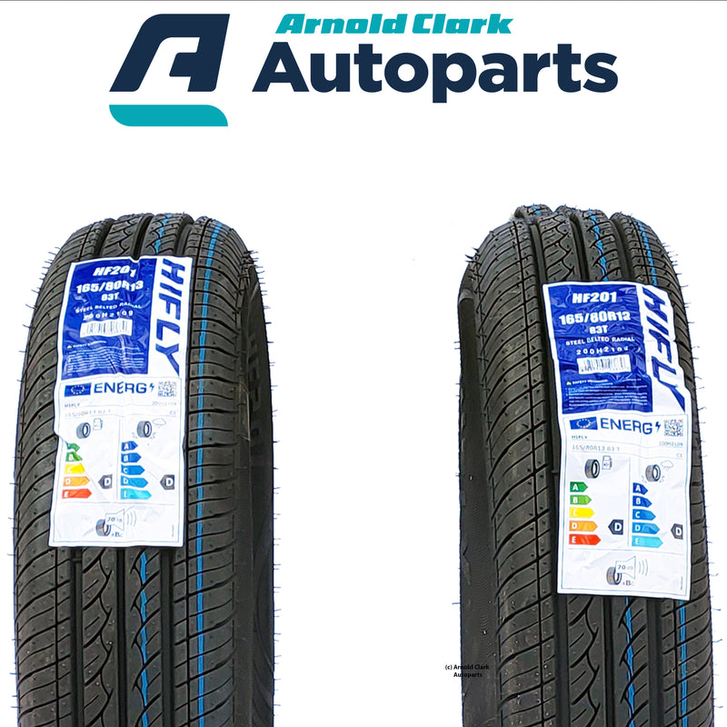 165 80 13 83T Hifly HF201 Tyres x2 Pair