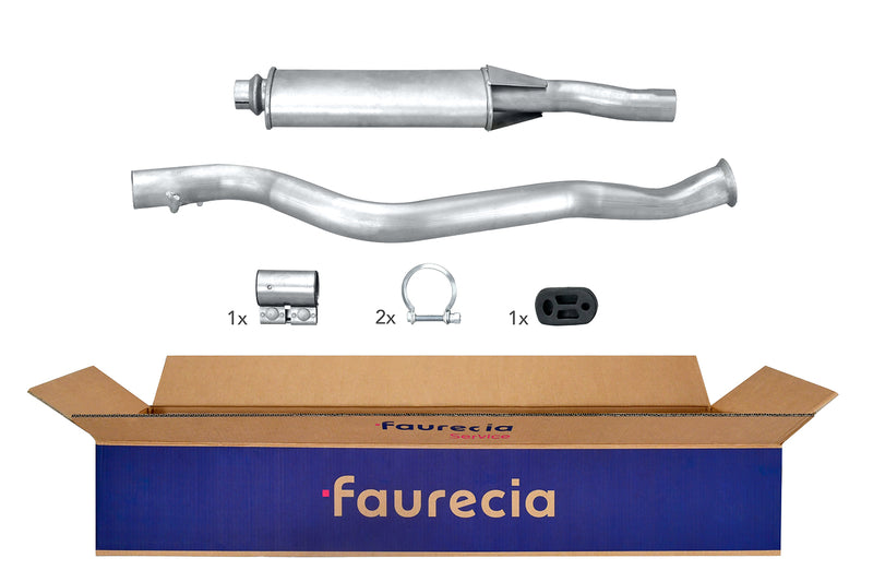 FAURECIA 8LC 366 025-441 Centre Muffler - Easy2Fit® Kit - fits NISSAN MICRA C+C III