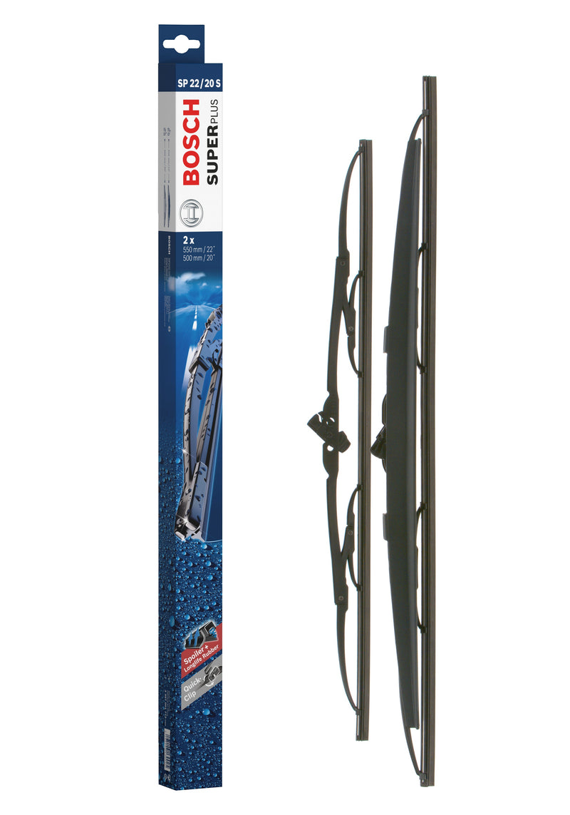 Bosch Wiper Blade Super Plus Spoiler SP22/20S, 550mm/500mm ? Set of Front Wiper Blades