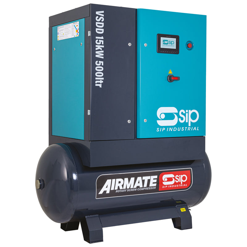 SIP VSDD 15kW 10bar 500ltr 400v Rotary Screw Compressor