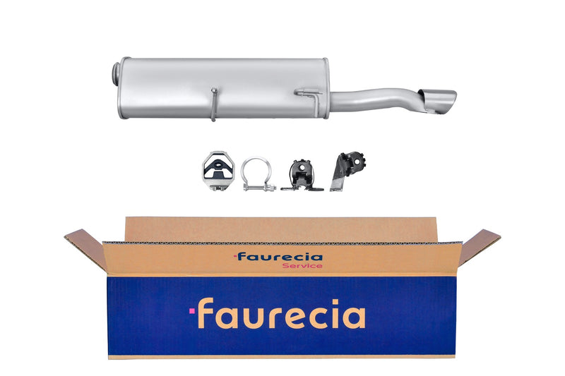 FAURECIA 8LD 366 033-111 Rear Muffler - Easy2Fit® Kit - fits MERCEDES-BENZ 190 (W201)