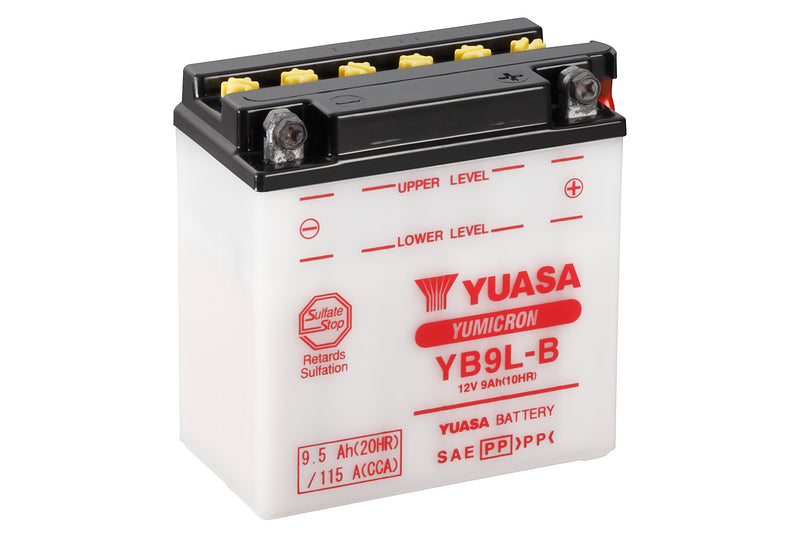 YB9L-B (DC) 12V Yuasa Yumicron Motorcycle Battery