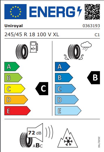 Uniroyal 245 45 18 100V WinterExpert tyre