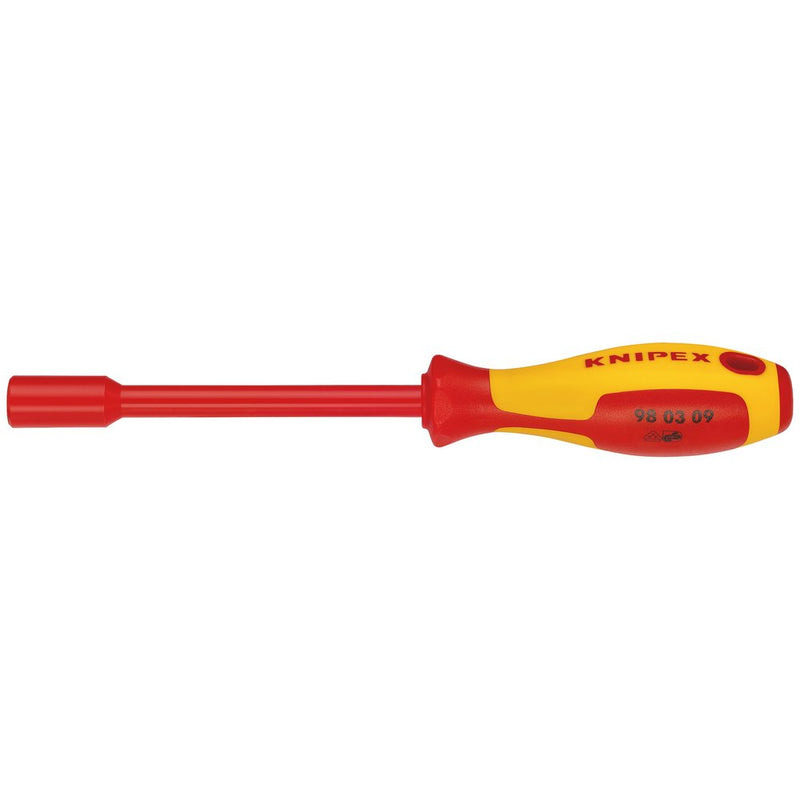 Draper KNIPEX 98 03 09 VDE Insulated Nut Driver, 9.0 x 125mm