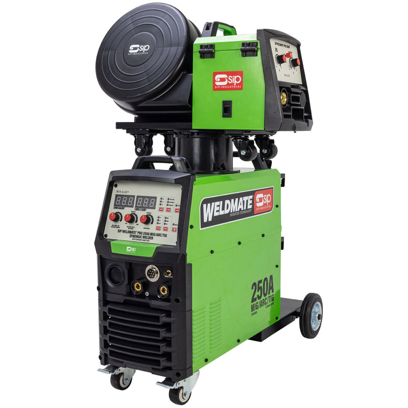 SIP WELDMATE® PRO 250A MIG/ARC/TIG Synergic Welder with Separate Wire Feed