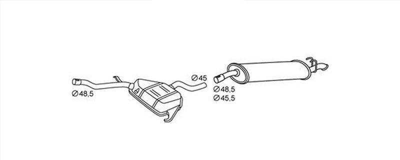 FAURECIA 8LD 366 032-261 Rear Muffler - Easy2Fit® Kit - fits PEUGEOT 108