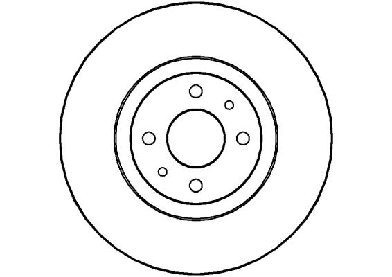 Disctech Brake Disc (Single) - Fits Abarth, Alfa romeo - ABD3507 - Front Axle