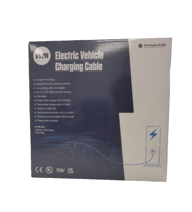 EV Charging Cable - Type 2 Female to Type 2 Male, Single Phase, 32 AMP