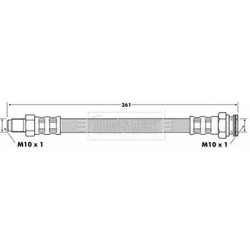 Borg & Beck Brake Hose  - BBH6509 fits Skoda Favorit 1.3,VW Caddy II