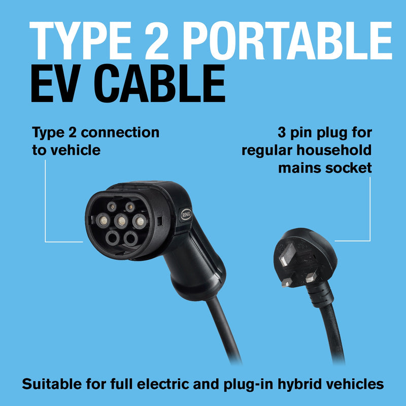 Ring Ev Portable Charger UK Type2 5M - RPC20A05