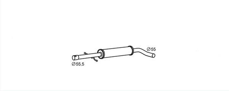 FAURECIA 8LD 366 026-451 Rear Muffler - Easy2Fit® Kit - fits ALFA ROMEO 164