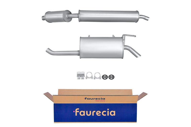 FAURECIA 8LD 366 029-101 Rear Muffler - Easy2Fit® Kit - fits FIAT MAREA