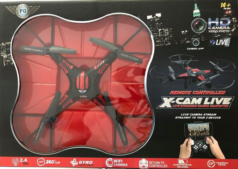 Flying Gadgets X-Cam Quadcopter Drone Remote Control HD Video Camera