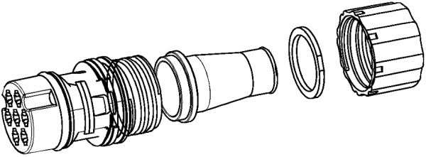 HELLA 9XX 340 883-001 Cable Connector Kit - 7-pin connector - Kit