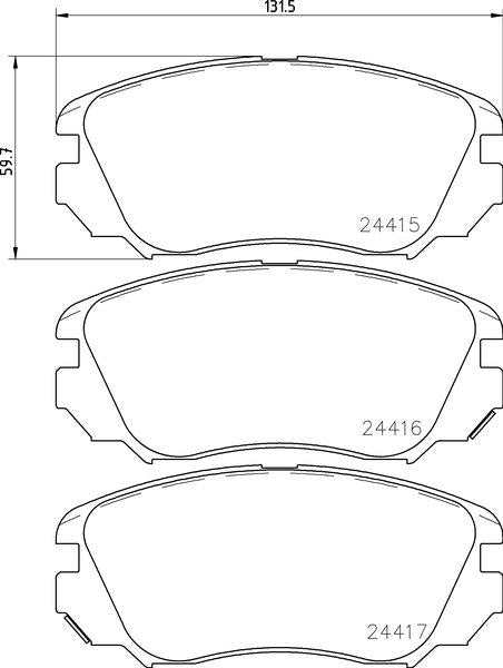 Mintex Brake Pad Set fits -Chevrolet Opel Saab Vauxhall MDB2870 (also fits other vehicles)