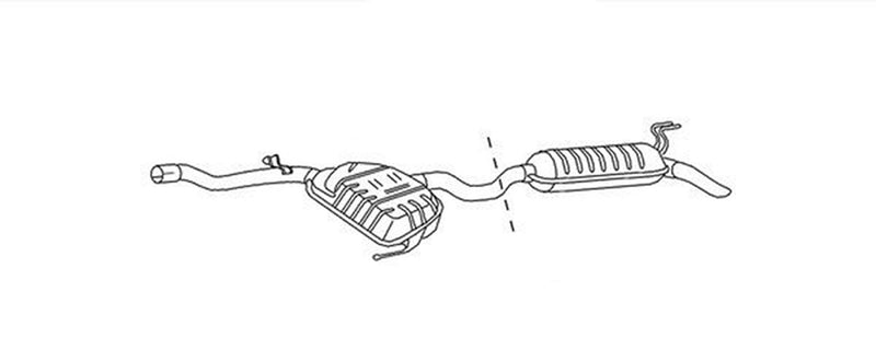 FAURECIA 8LD 366 029-691 Rear Muffler - Easy2Fit® Kit - fits FORD ESCORT IV