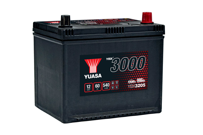 Yuasa YBX3205 - 205 SMF Car Battery - 4 Year Warranty