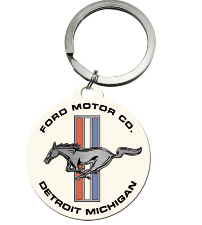 Genuine Ford Mustang Keyring "Horse& Strips" - 35030504