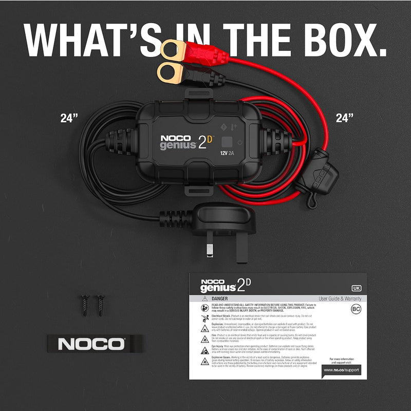 Noco 2A Direct-Mount Smart Battery Charger