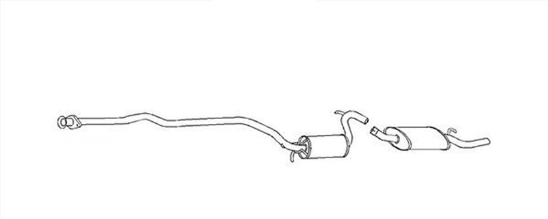 FAURECIA 8LD 366 031-551 Rear Muffler - Easy2Fit® Kit - fits LANCIA DEDRA