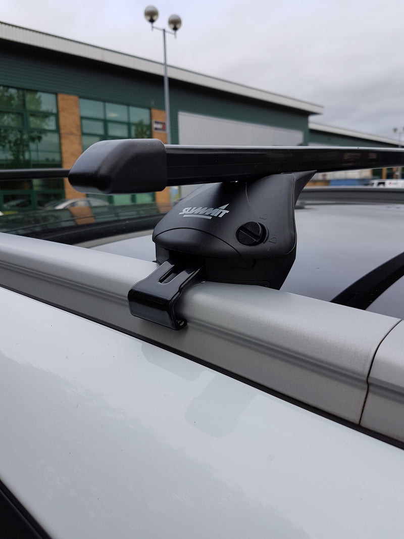 Summit Premium Integrated Railing Roof Bars 1.07m - Steel, with Additional Fitting Kit - SUP-857E fits various