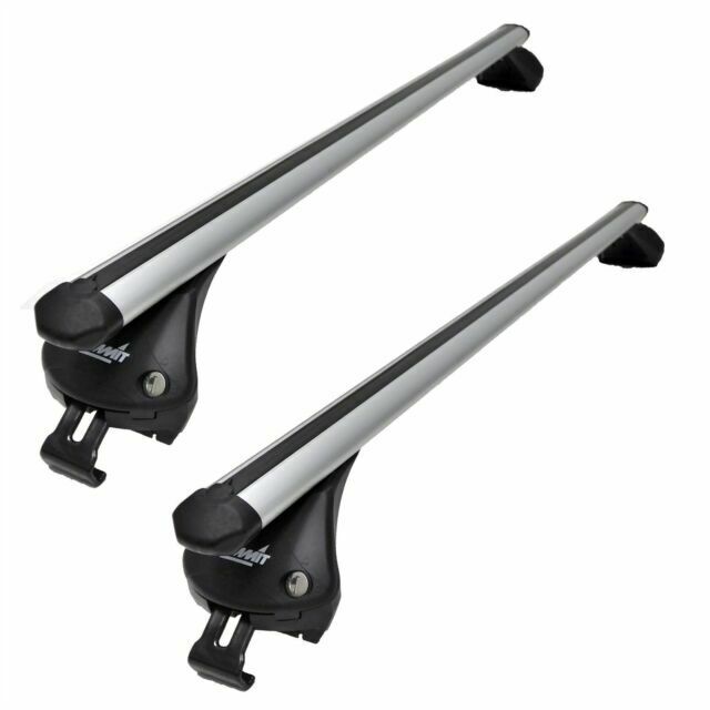 Summit Premium Integrated Railing Roof Bars 1.07m - Aluminium, with Additional Fitting Kit - SUP-957E fits various