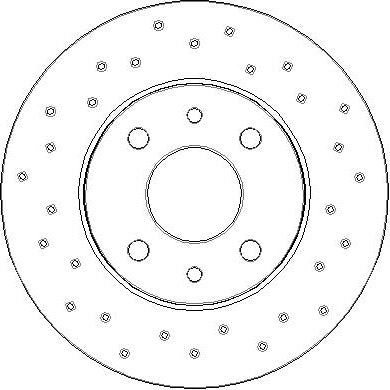 Disctech Brake Disc (Single) - Fits Abarth, Opel - ABD3375 - Rear Axle