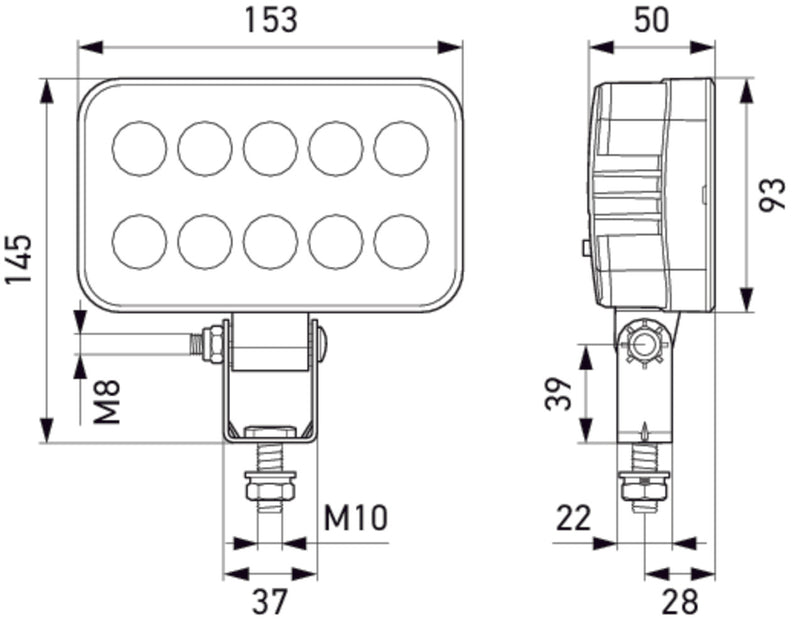 HELLA VALUEFIT 1GA 357 877-001 LED-Worklight Master - 12/24V